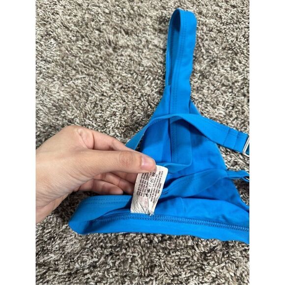 Tavik Swimwear Coco Scoop Neck Bikini Swim Top Blue Cage Strappy S Beach Summer - Picture 5 of 10